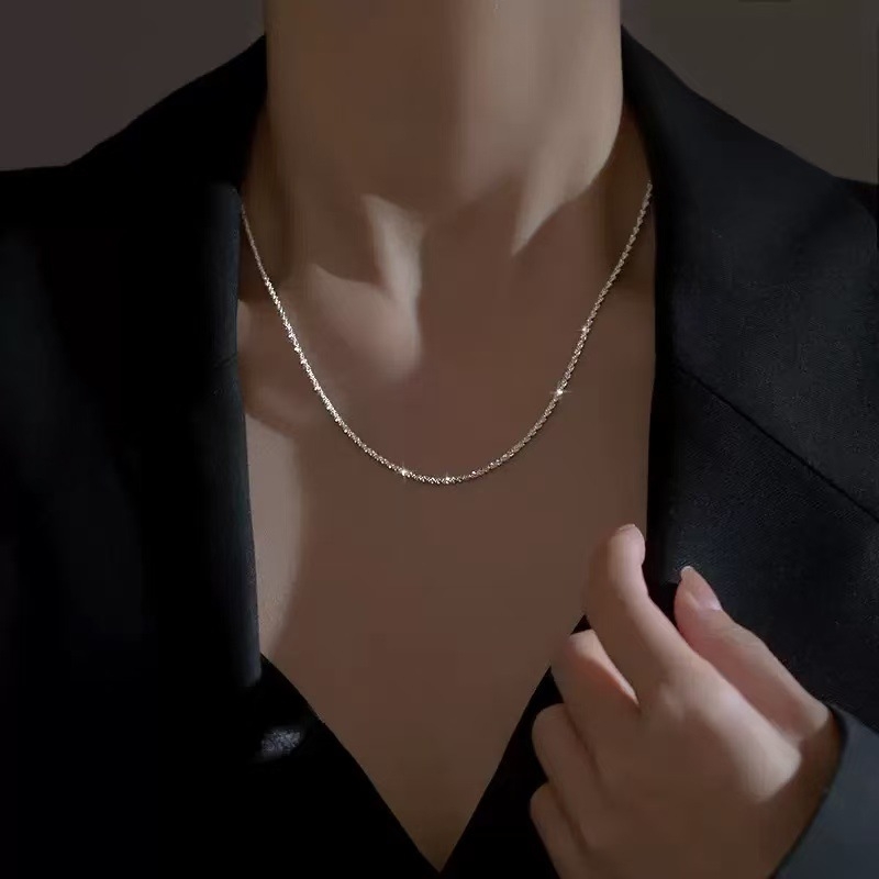 Colier pentru claviculă cu cer stelat, accesoriu feminin de lux ușor
