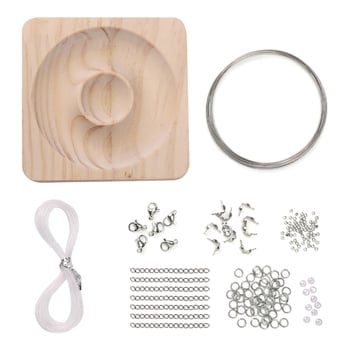 Kristály karkötő DIY eszközkészlet: átlátszó damillal, ollóval és huzallal