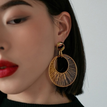 925-ös ezüst kerek üreges geometriai fülbevalók – retro chic, diszkrét lux nőknek