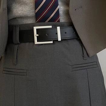 Női öv Trendy – 2-4 cm széles, műbőr, tűcsattal, Hong Kong-stílus, elegáns és sokoldalú