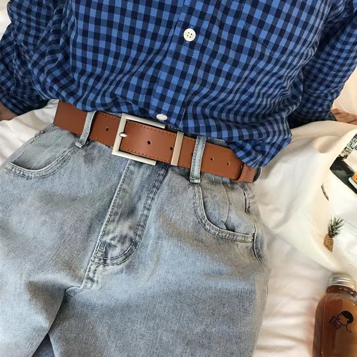 Női öv Trendy – 2-4 cm széles, műbőr, tűcsattal, Hong Kong-stílus, elegáns és sokoldalú