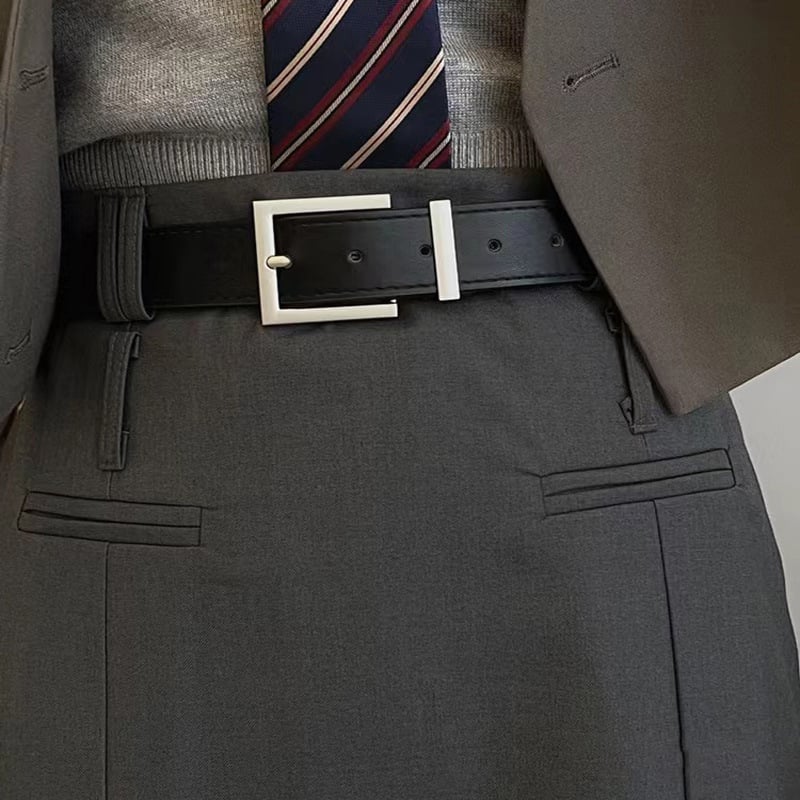 Női öv Trendy – 2-4 cm széles, műbőr, tűcsattal, Hong Kong-stílus, elegáns és sokoldalú