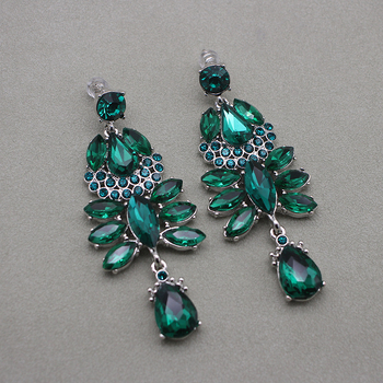 Leveles mintázatú rhinestone fülbevalók, 925-ös ezüst tüske, ALOD ékszerek