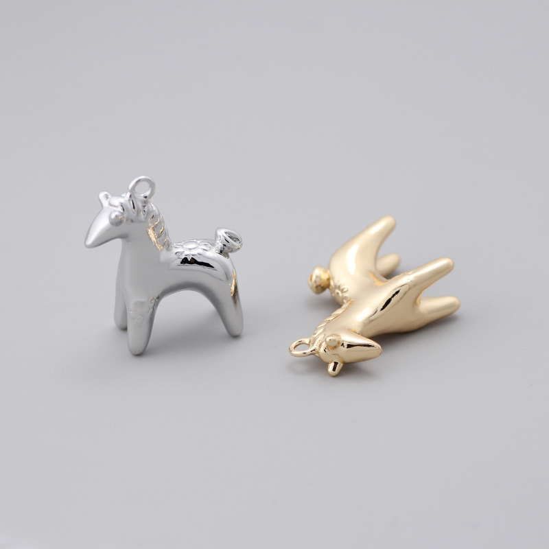 3D póni medál aranyozott platina bevonattal