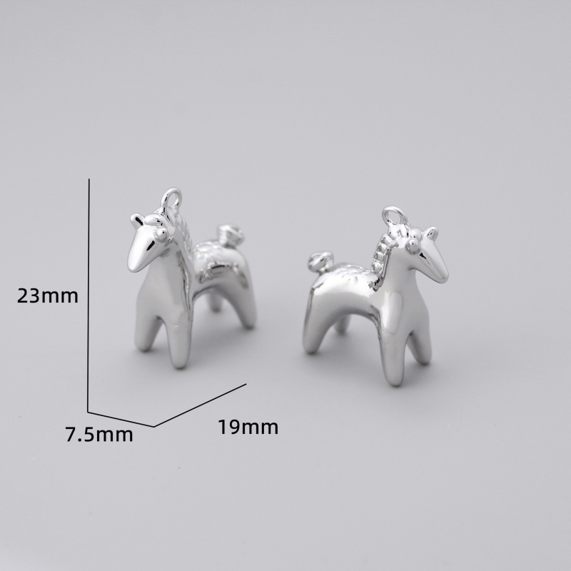 3D póni medál aranyozott platina bevonattal