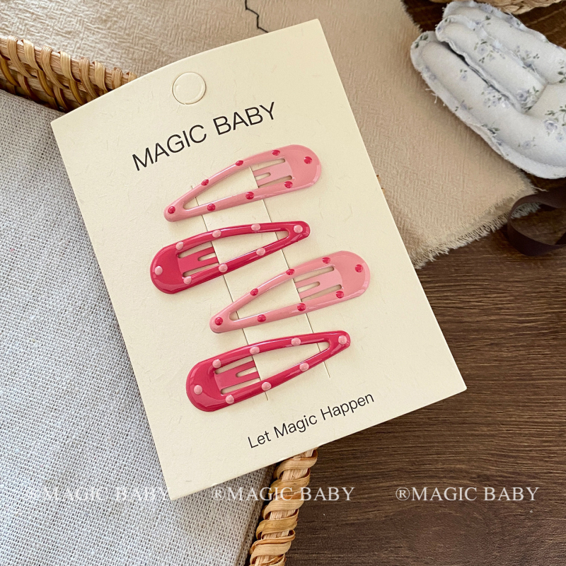 Aranyos rózsaszín gyerek hajcsat lányoknak, oldalsó hajcsat, olyan kiegészítő, amely nem károsítja a hajat, kis csatok, sokoldalú BB csatok