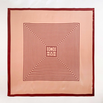 Koreai stílusú szatén sál, mintás, női négyzet alakú sál 90×90 cm