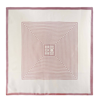 Koreai stílusú szatén sál, mintás, női négyzet alakú sál 90×90 cm