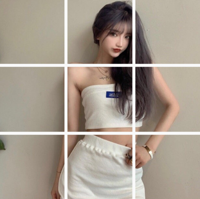 Női nyári két részes szett: váll nélküli rövid top és testhez álló ceruza szoknya