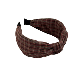Diademă vintage în carouri, bandă de păr cu coroană înaltă pentru femei, accesoriu pentru păr, agrafă, elegant și la modă, aspect tineresc