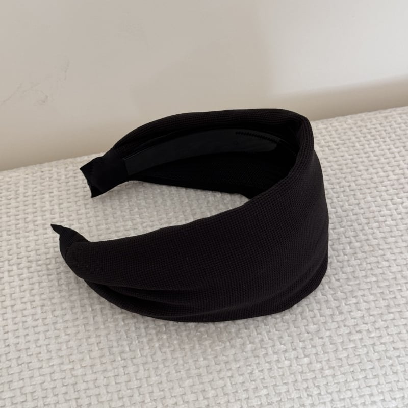 Bandă de păr vintage coreeană minimalistă, lată, confortabilă, culoare solidă, coroană înaltă, stil blogger, pentru femei