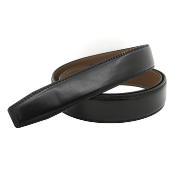 Curea pentru bărbați din piele naturală cu schimbare de culoare, fără cataramă, din piele de vită în două straturi, 120 cm lungime, 2-4 cm lățime