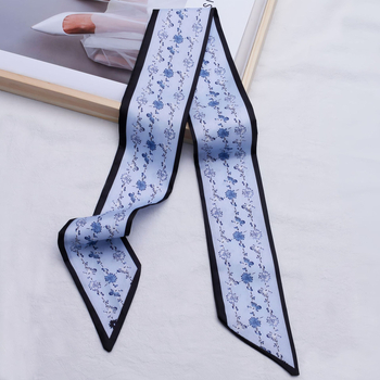 Poliesterski šal s cvjetnim motivom, duga traka za kosu, dodatak za kosu i za torbu