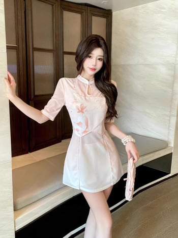Qipao κινεζικού στυλ για μικρόσωμες γυναίκες, κλασικός ρουχισμός τεχνίτη μασάζ ποδιών, σετ περιποίησης ποδιών και καθαρισμού αυτιών