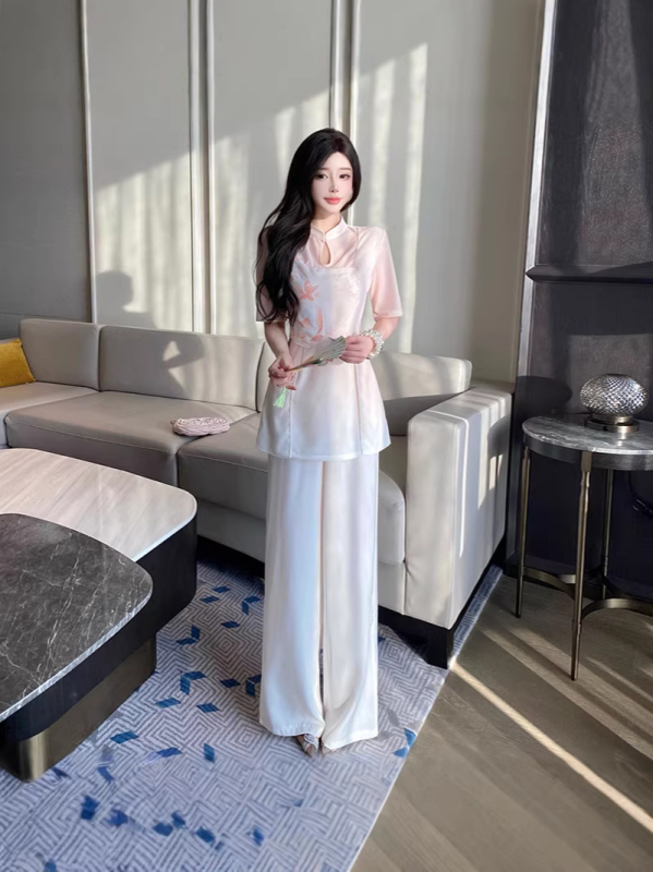 Qipao κινεζικού στυλ για μικρόσωμες γυναίκες, κλασικός ρουχισμός τεχνίτη μασάζ ποδιών, σετ περιποίησης ποδιών και καθαρισμού αυτιών