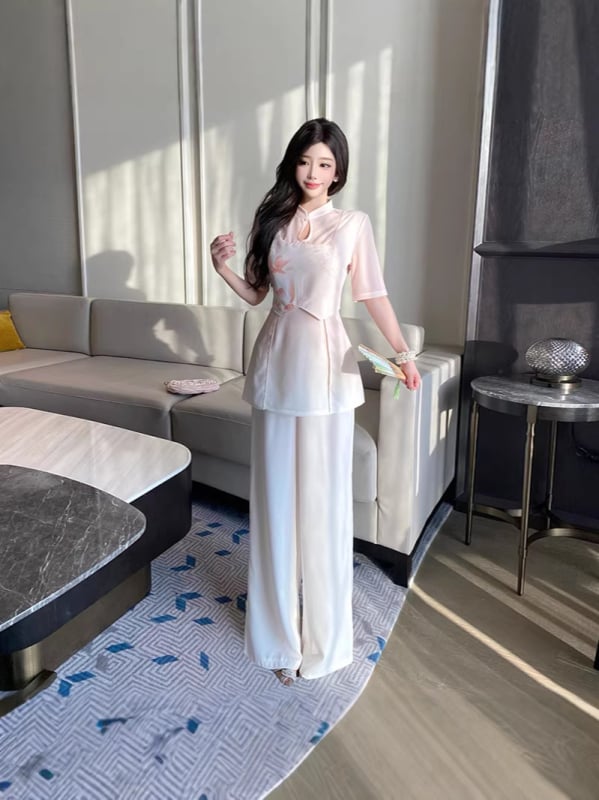 Qipao κινεζικού στυλ για μικρόσωμες γυναίκες, κλασικός ρουχισμός τεχνίτη μασάζ ποδιών, σετ περιποίησης ποδιών και καθαρισμού αυτιών