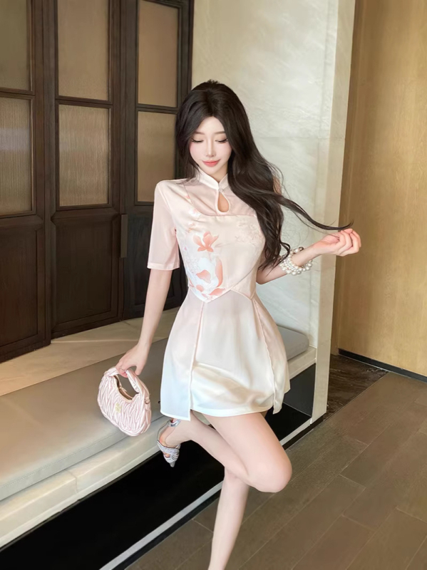 Qipao κινεζικού στυλ για μικρόσωμες γυναίκες, κλασικός ρουχισμός τεχνίτη μασάζ ποδιών, σετ περιποίησης ποδιών και καθαρισμού αυτιών