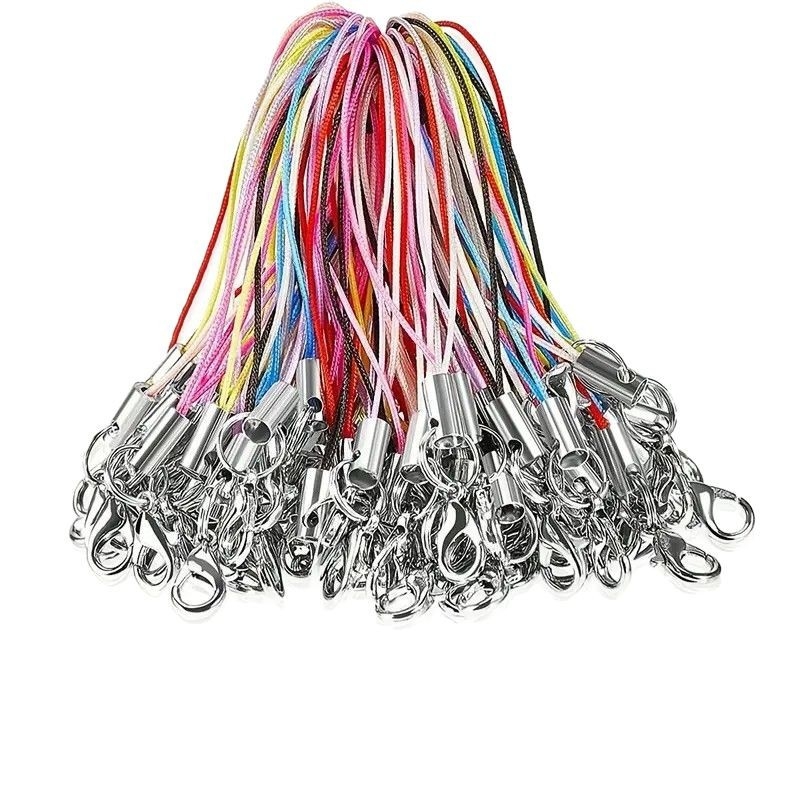 Nezha baba DIY ékszer kiegészítők, 302 homárkapocsos mobilttelefon zsinór, színes, kézzel készített medál-zsinór, 100 db/csomag