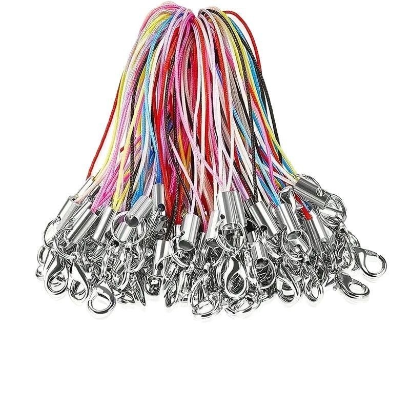 Nezha baba DIY ékszer kiegészítők, 302 homárkapocsos mobilttelefon zsinór, színes, kézzel készített medál-zsinór, 100 db/csomag