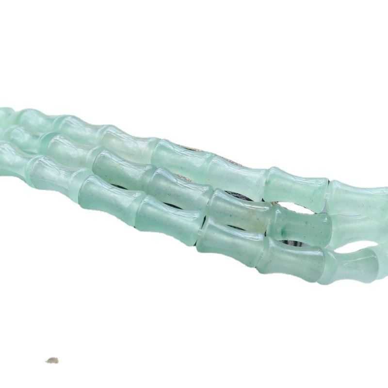 6x10mm és 5x12mm fehér jadezöld Dongling bambusz ízületes gyöngyök, karkötőkhöz és nyakláncokhoz DIY ékszerekhez