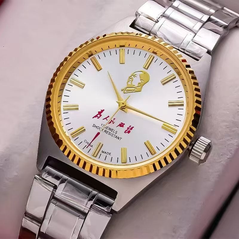 Ceas mecanic cu încărcare manuală, mișcare 7120, portret Mao, stil Shanghai vechi, cadran 36 mm, carcasă și brățară din oțel inoxidabil, rezistență la apă 10 m