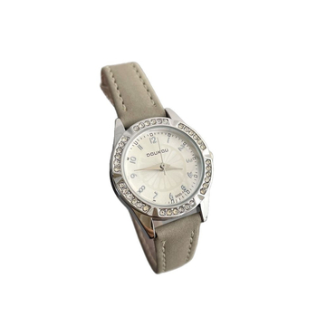 Ceas dama cu diamante pentru eleve liceu, cadran analog cu ace, stil retro casual, decor din strasuri, inspirat de Chanel