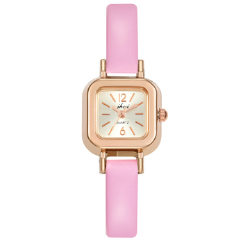 Zhenhuai Ceas dama pătrat retro cu cuarț – stil casual minimalist, cadran de 21 mm, curea PU