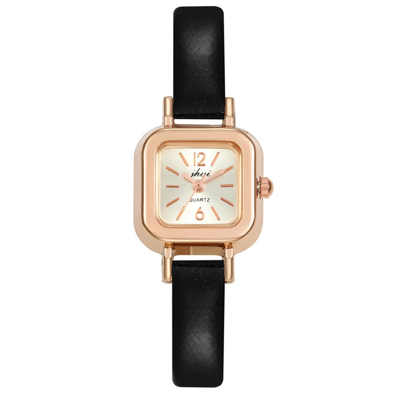 Zhenhuai Ceas dama pătrat retro cu cuarț – stil casual minimalist, cadran de 21 mm, curea PU