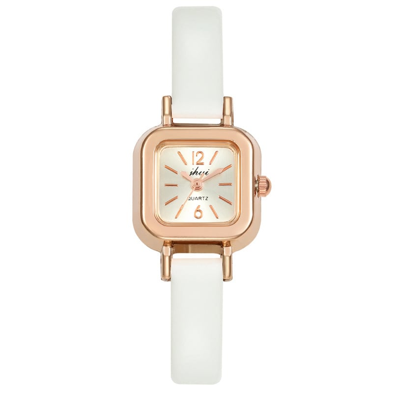 Zhenhuai Ceas dama pătrat retro cu cuarț – stil casual minimalist, cadran de 21 mm, curea PU