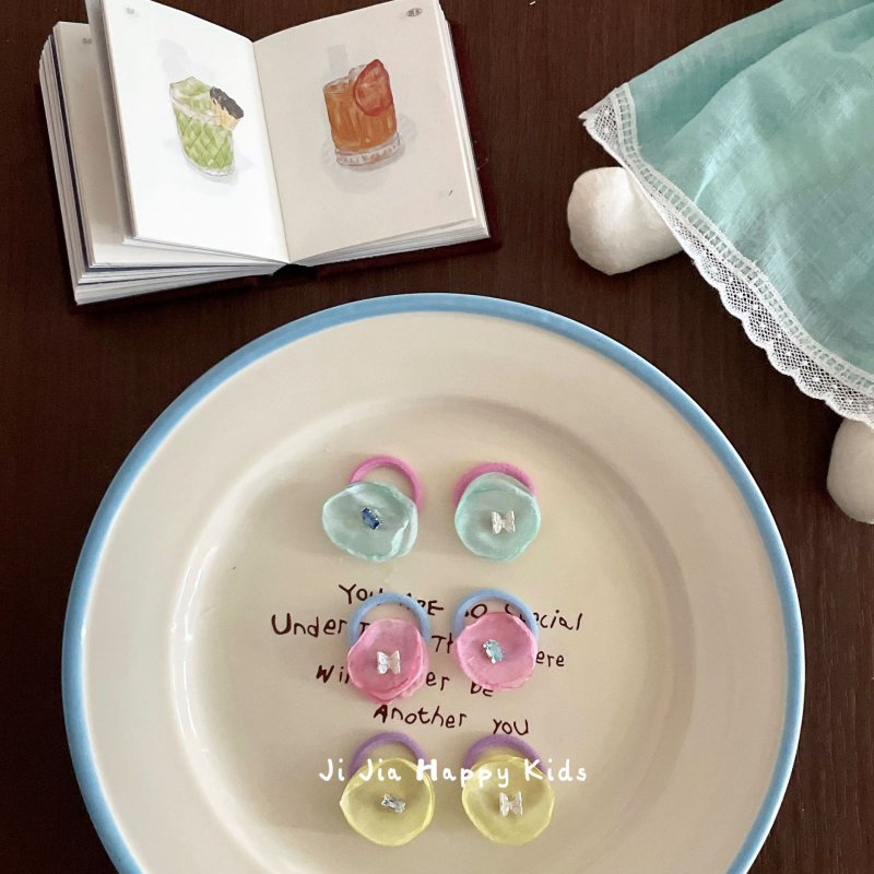 Мрежести ластици за коса с цветни цветчета за бебета и малки деца – мини ластички за коса, безопасни за косата