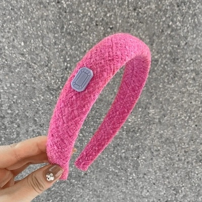 Bentiță pentru păr din tweed gros, pentru femei, toamnă-iarna, accesoriu modern
