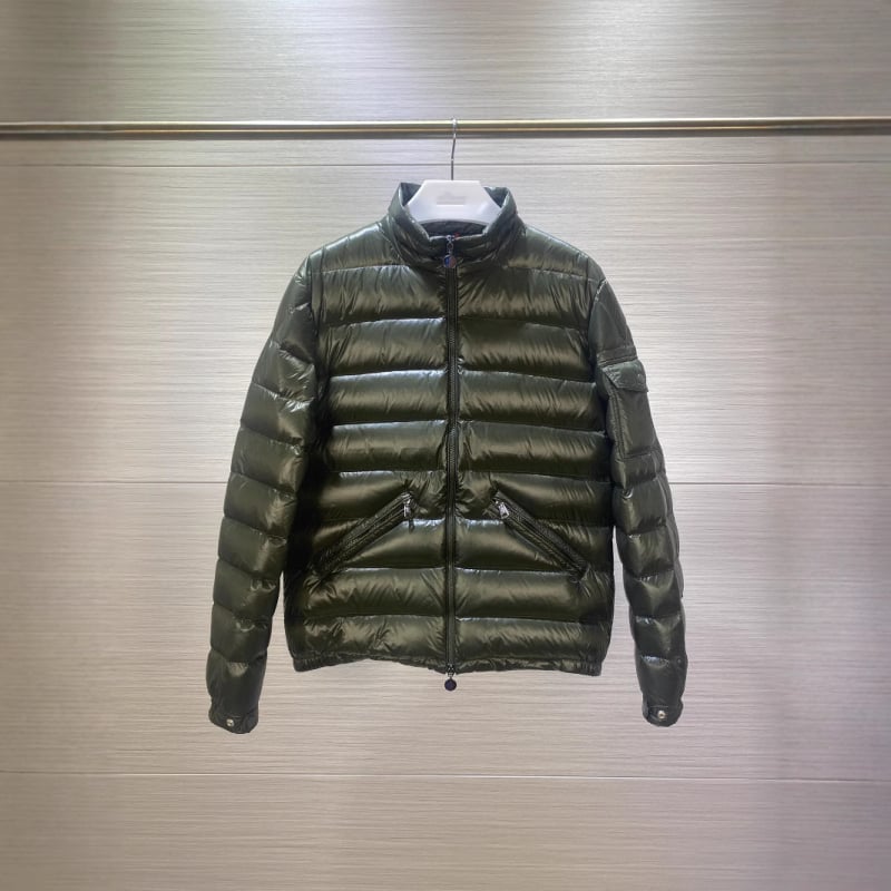 Jachetă ușoară cu puf pentru bărbați, marca M, jachetă scurtă stil motocicletă, cu guler înalt, casual și elegant.