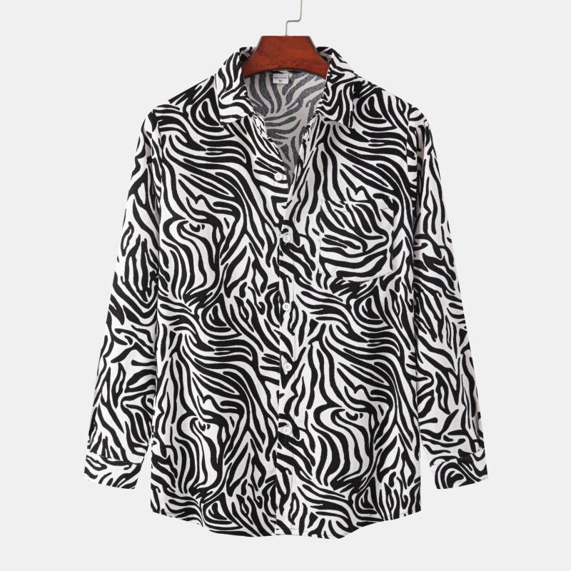 Férfi kordbársony ing-jackett galléros, karcsúsított szabás, hosszú ujjú, kockás mintával