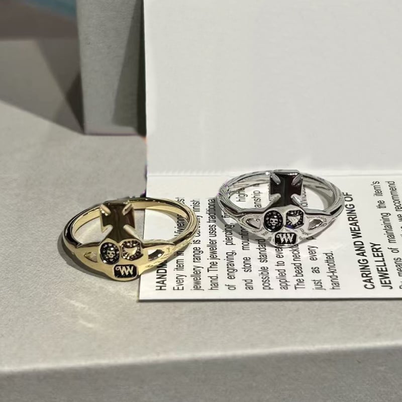 Δαχτυλίδι Empress Vivian, χειμερινό μοντέλο 2025 — ρομποτικό κρανίο Κρόνου, πανκ στυλ, unisex δαχτυλίδι για ζευγάρια