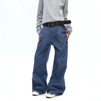 Férfiaknak szóló vintage streetwear farmernadrág, széles lábbal, egyenes szabás