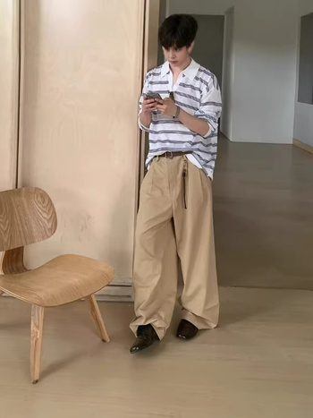 Pulover polo tricotat cu dungi, pentru bărbați, decolteu în V, primăvara 2026, stil Old Money, top casual pentru stratificare