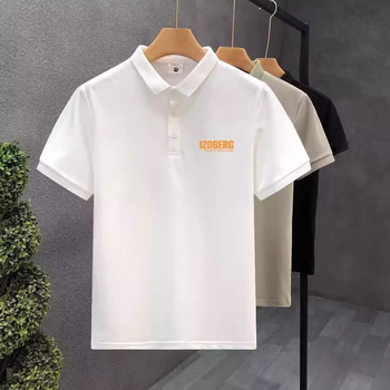 Japán stílusú retro nyári férfi polo ing, laza szabású, rövid ujjú, gallér polo