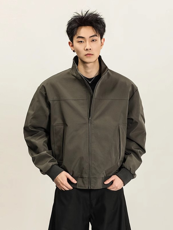 Jachetă unisex American Coach, cu protecții triple, guler înalt, stil retro pentru lucru în aer liber, toamnă–iarna