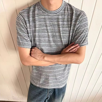Férfi rövid ujjú nyári póló, koreai stílusú, laza szabás, hongkongi streetwear