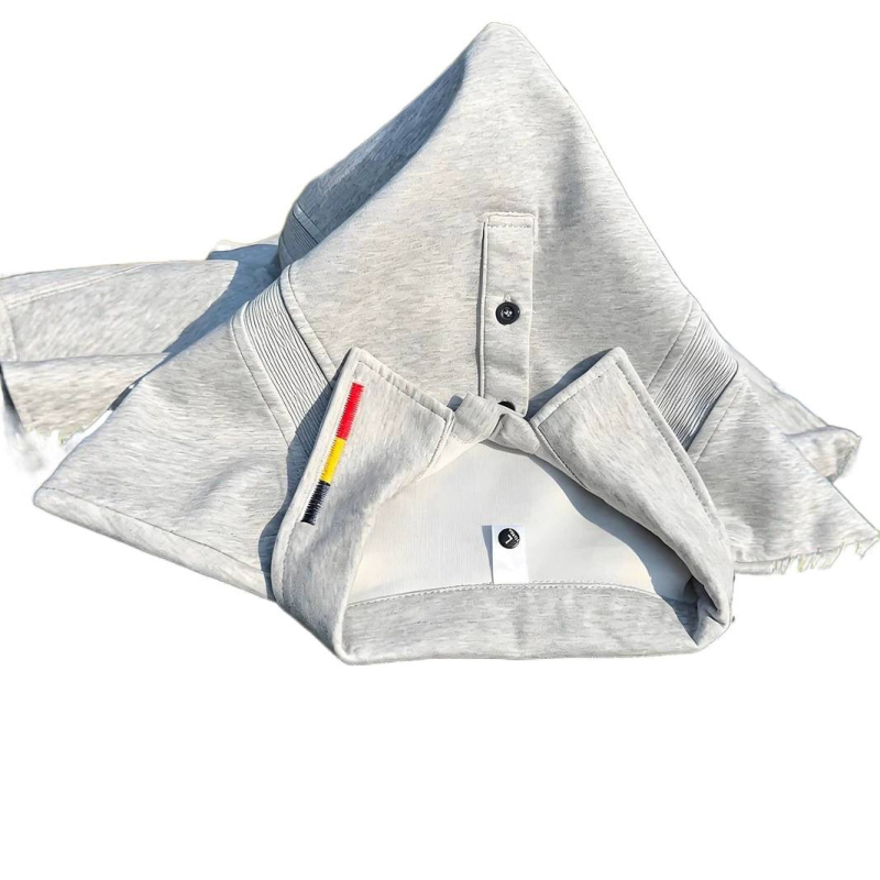 Cleanfit férfi hímzett polo ing, nyár, rövid ujjú, laza szabás, patchwork dizájn, normál vállak