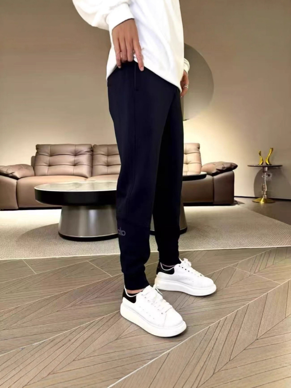 Pánske jesenno-zimné ležérne slim fit nohavice, elastické, jednofarebné, všestranné jogger nohavice