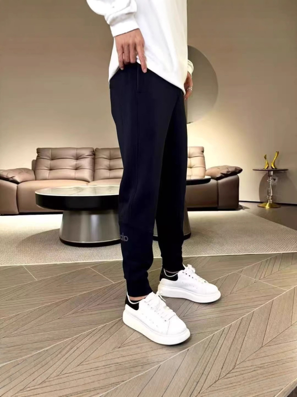 Pánske jesenno-zimné ležérne slim fit nohavice, elastické, jednofarebné, všestranné jogger nohavice