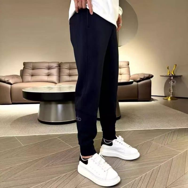 Pánske jesenno-zimné ležérne slim fit nohavice, elastické, jednofarebné, všestranné jogger nohavice