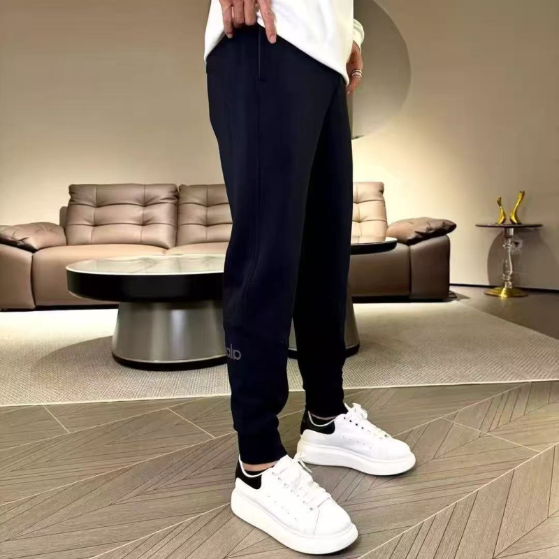 Pánske jesenno-zimné ležérne slim fit nohavice, elastické, jednofarebné, všestranné jogger nohavice