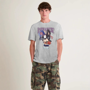 Férfi pamut kapucnis póló kölyökkutya nyomattal — nyár, casual, minimalist mottled dizájn