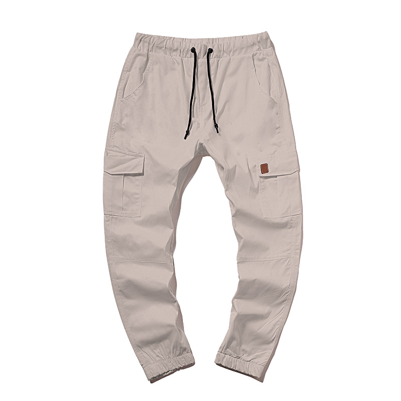 Pánske pracovné nohavice cargo na všetky štyri sezóny, voľný strih, štýl joggers, plus size, zo 100 % bavlny.