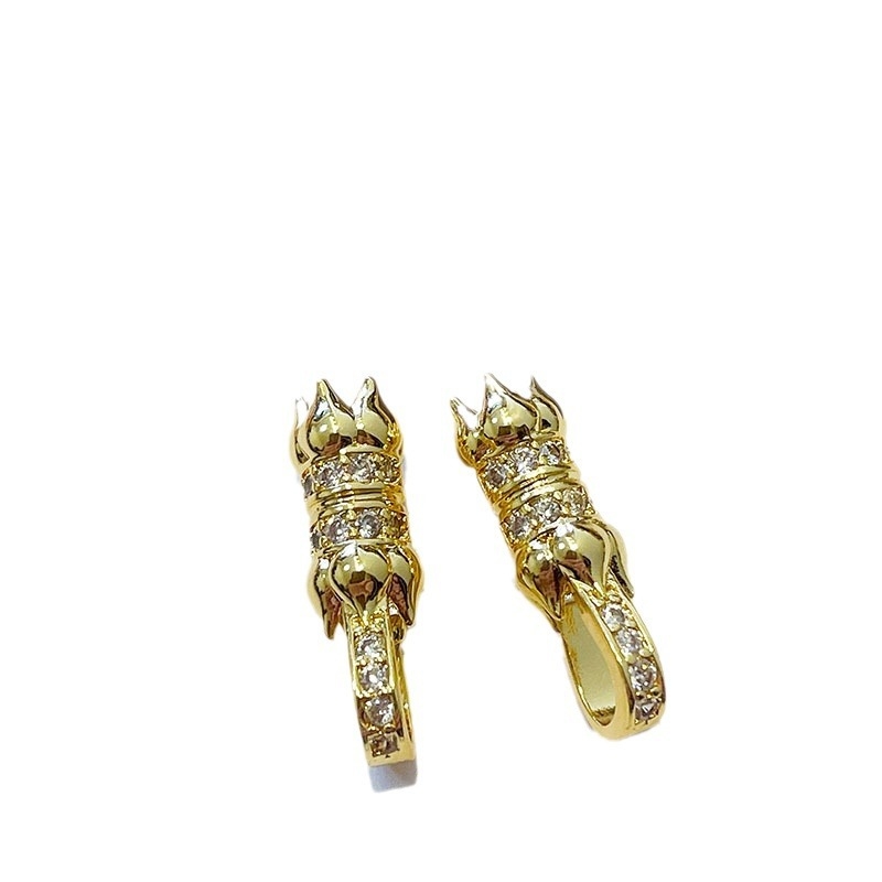 Négyszögletes gyémánt gomb Buddha amulettláncához, mikró-bevéselt gyémánt, 925 ezüst, aranyozott ékszer kiegészítő