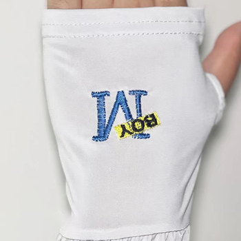 Uniszex nyári napvédő karvédő, légáteresztő ice-silk anyag, UV-védelem, hímzett
