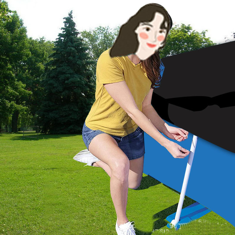 Négyzet alakú kültéri medencetakaró Oxford szövetből, por- és vízálló, UV-védett.