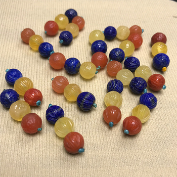 Természetes Déli Vörös Lapis Lazuli Méhviasz Gyöngyök, Szóró- és Távolító Gyöngyök, Bodhi DIY Kiegészítők